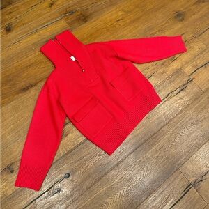 Anthropologie heavy knit quarter zip